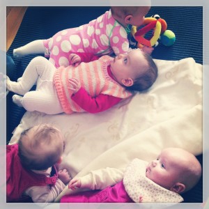 Alle jentene var ganske så rosa i dag 