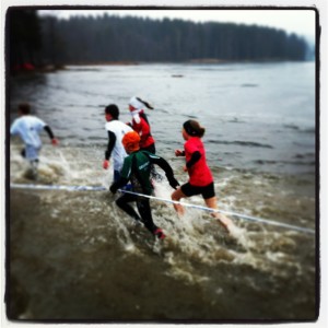 Helene er ikke redd for kaldt vann!